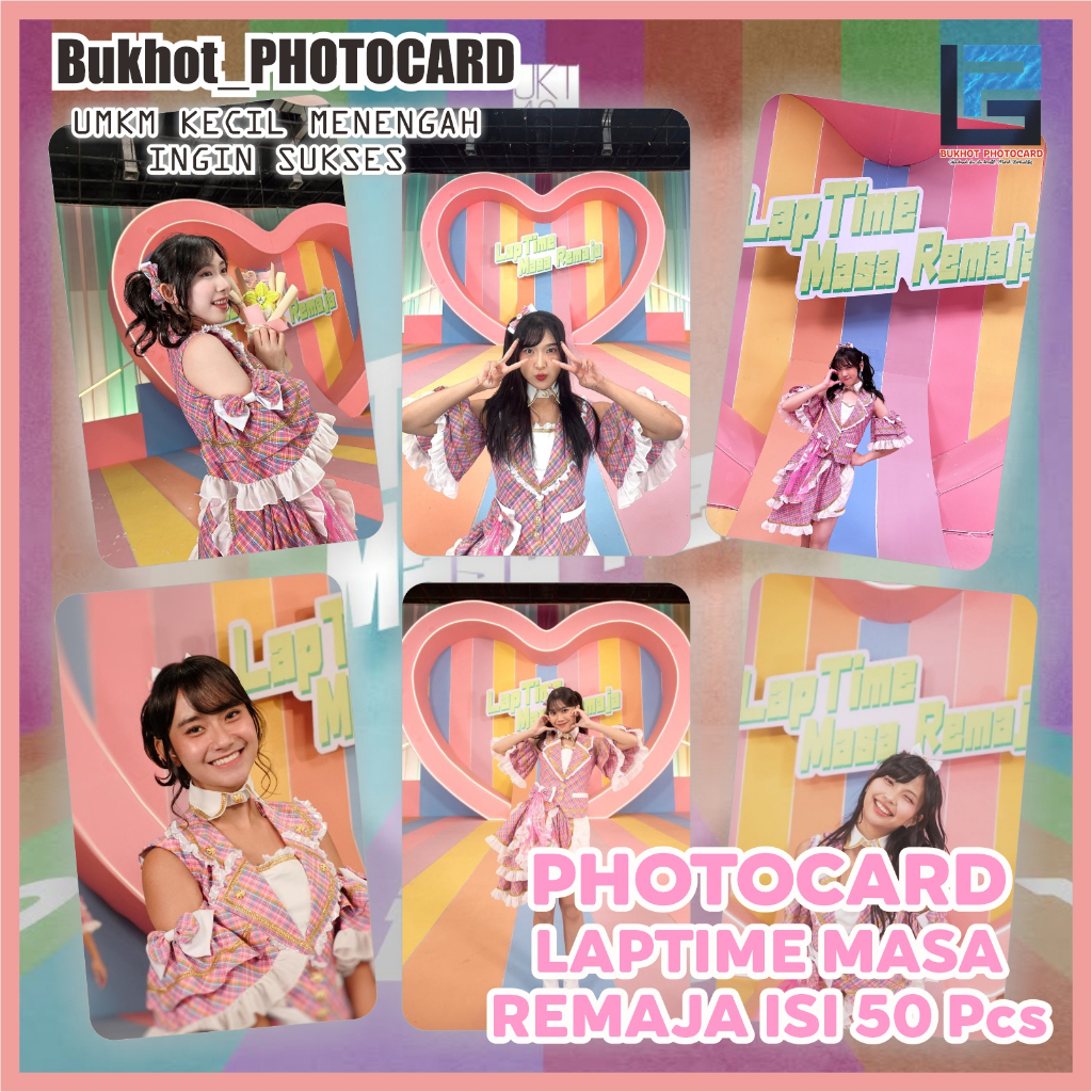 Bonus Ganci dan stiker Photocard JKT48 Edisi LapTime Masa Remaja isi 50 Pcs satusisi tebal 260grm un