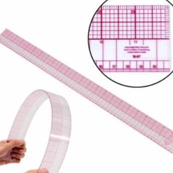 

KF7 Penggaris Pola Skala Metric Protractor B97 6 CM B97 Untuk Membuat Pola Pakaian Baju Penggaris Tailor Penggaris Kain