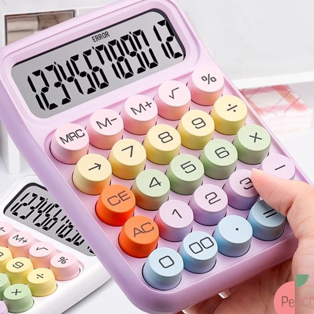 

KF7 PEACHs 6187 Cute Calculator Electronic Warna Permen Penampilan Manis untuk Alat Bantu Anda