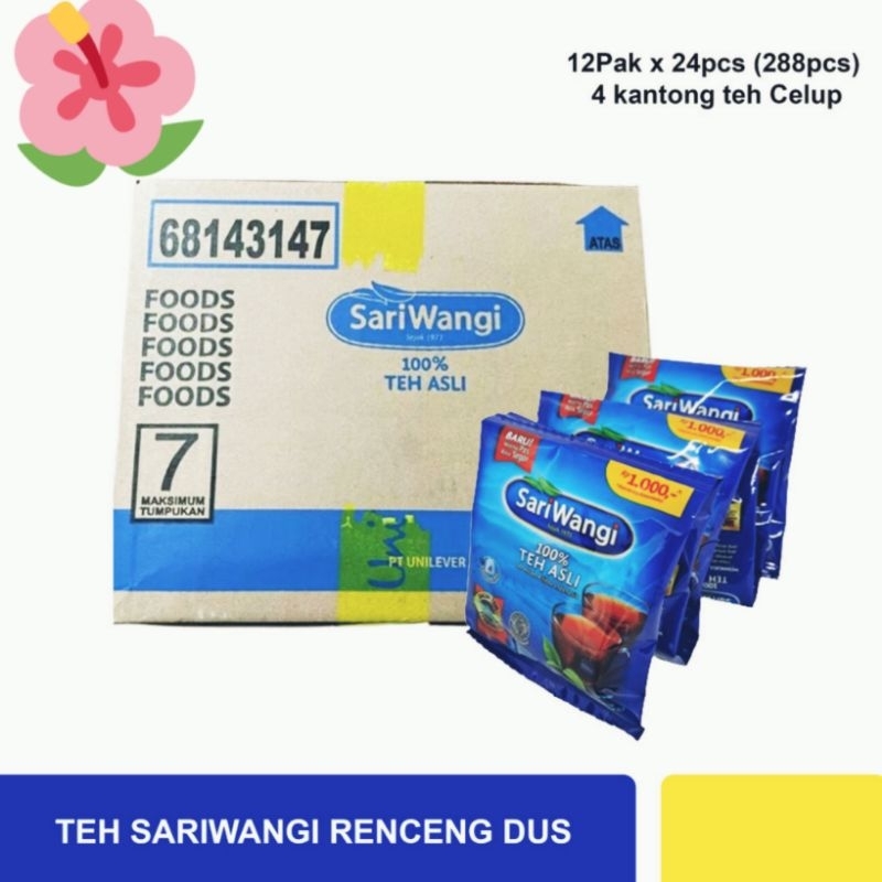 

TEH SARIWANGI KANTONG 1 DUS 288sachet