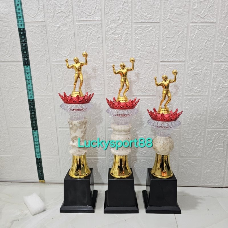 1 set trophy piala mahkota marmer volleyball bola voli