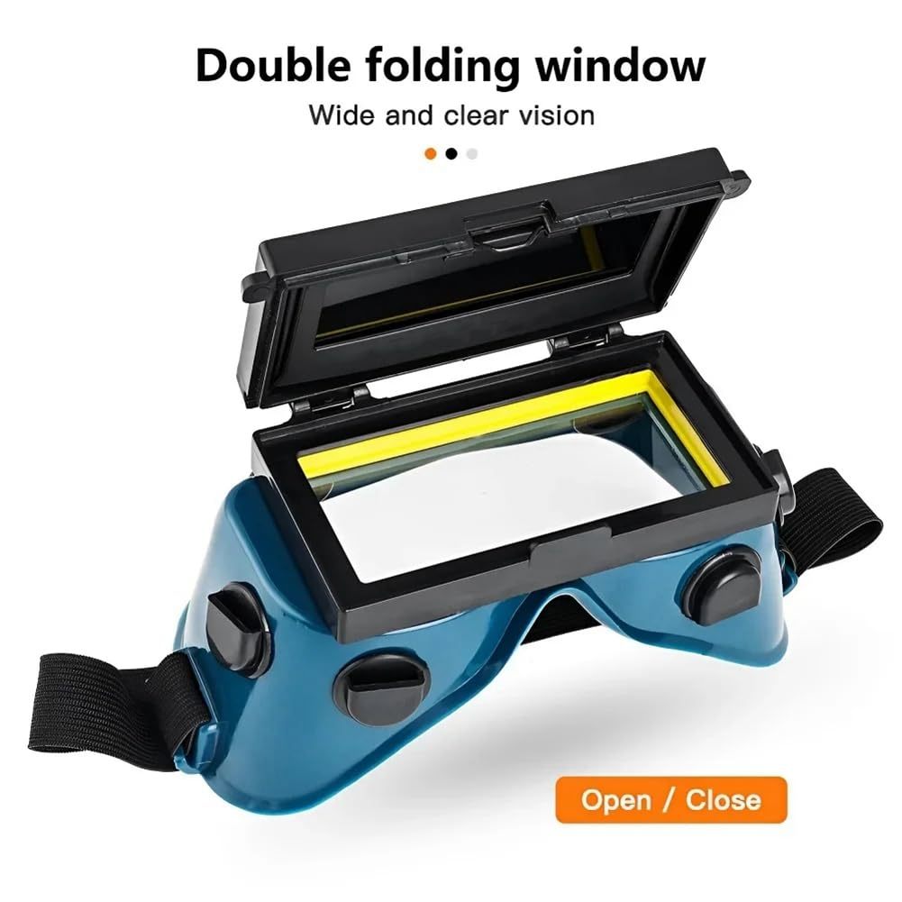 Kacamata Las Buka Tutup Safety Welding Goggles - Kacamata Las Gerinda Buka Tutup Model Kotak