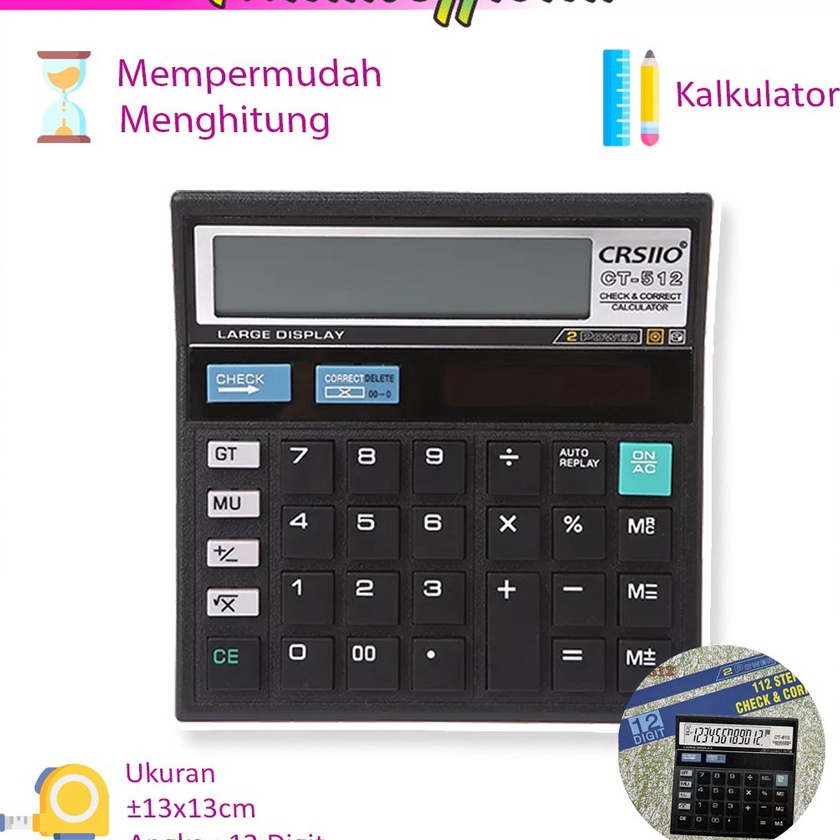 

Terbatas TMALL 12 Dit Kalkulator Check Kakulator Dagang Calculator CT 512 S2 R111