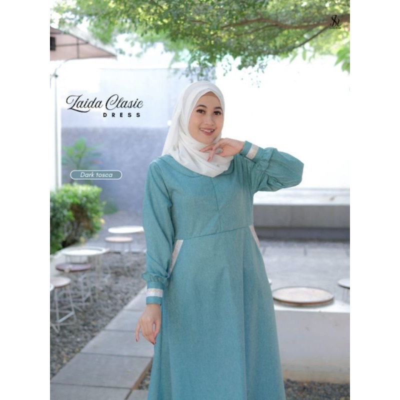 GAMIS ZAIDA CLASSIC ABAYA PUTIH DRESS KATUN MADINA | SADA HIJAB, GAMIS MURAH BERKUALITAS