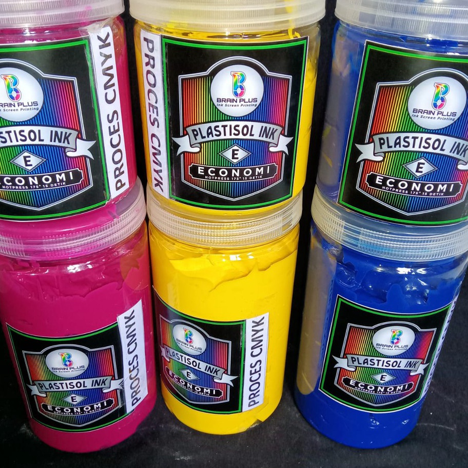 Istimewa Tinta Sablon Plastisol PROCES CMYK gr