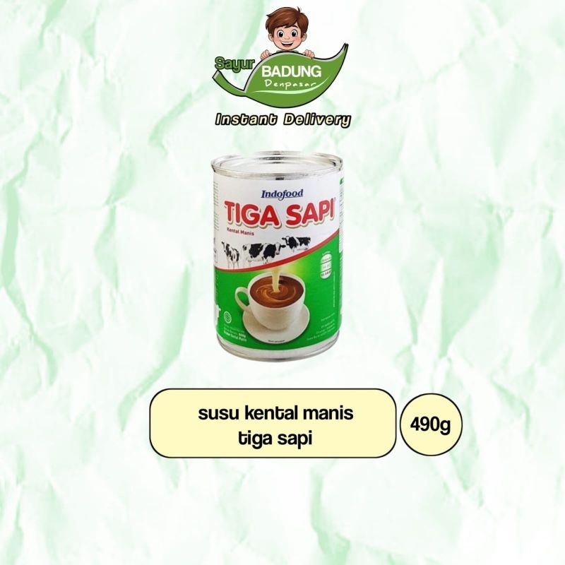 

Susu Kaleng cap Tiga sapi 490gr_ Sayur IB