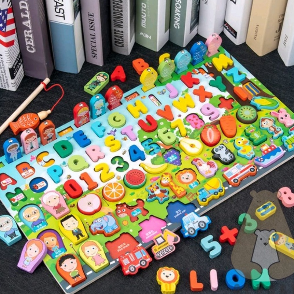 Model Trending  PUZZLE EDUKASI 7IN1  PUZZLE MONTESSORI 7 IN 1  PUZZLE BELAJAR BERHITUNG  PUZZLE 7 IN