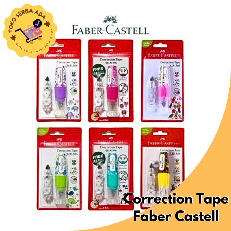 

Faber Castell Correction Tape Free Refill - Tip-ex Pita 6m - Tipex Fancy Murah