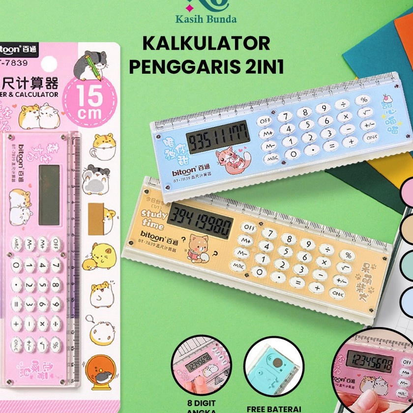 

Terjangkau Kalkulator Penggaris 2IN1 M Karakter Kalkulator 8 Dit Penggaris 15cm Praktis Ruler Set Perlengkapan Sekolah danKantorImport BUNDA A65