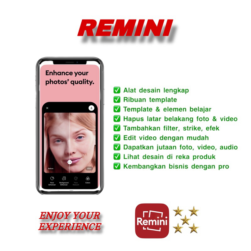 REMINI PRO LIFE TIME. GARANSI TERMURAH