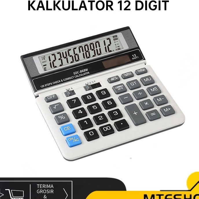 

KP8 MTE Calculator 12 Dit Kalkulator Desktop Meja Kantor LS516