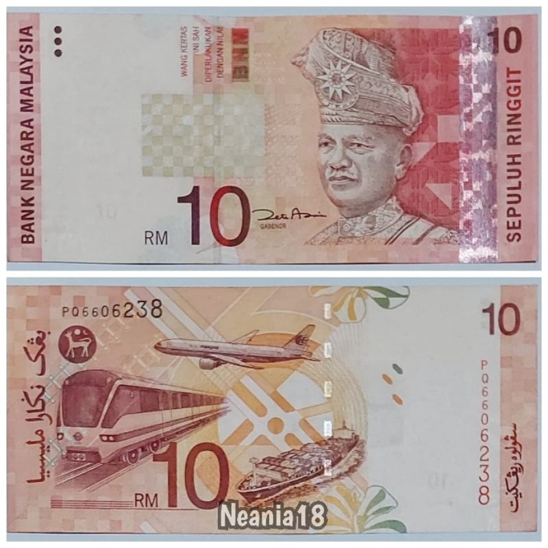 Koleksi Malaysia Ringgit Pecahan 10 Ringgit Old Series