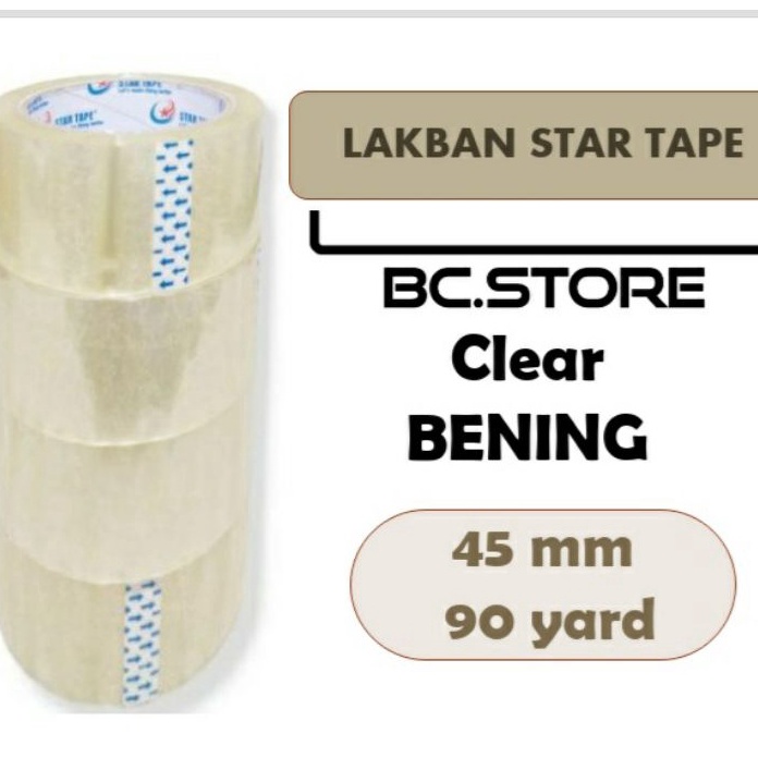 

KI3 LAKBAN 6 PCS CLEAR BENING PUTIH BENING COKLAT LENGKET STAR TAPE 9 YARD X 45MM 2INCH lakban isolasi selotip tapeperekat pengikatpelengket lakban lakbanopp lakban perlengkapankantor