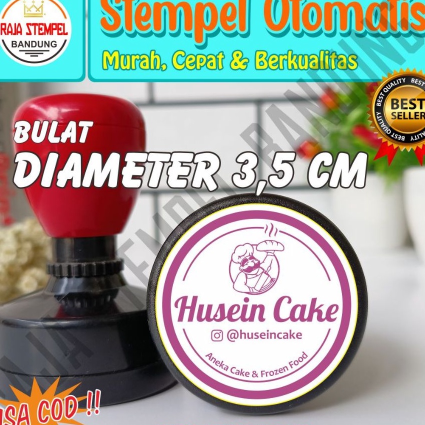 

Mega Stempel Flash Bulat 35 CM stampel onshop otomatis perusahaan logo instansi dinas usaha