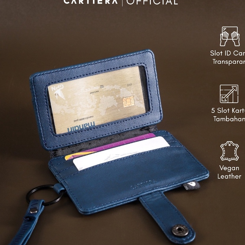 

FG2 Cartiera Odet ID Card Name Tag Kalung Pria Wanita Kulit Praktis Premium