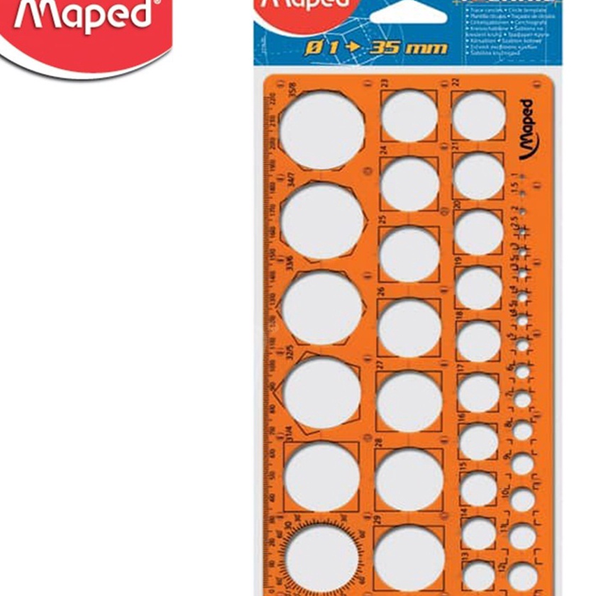 

Langka Penggaris Maped Circle Templates Penggaris Cetakan Lingkaran 1 35 mm