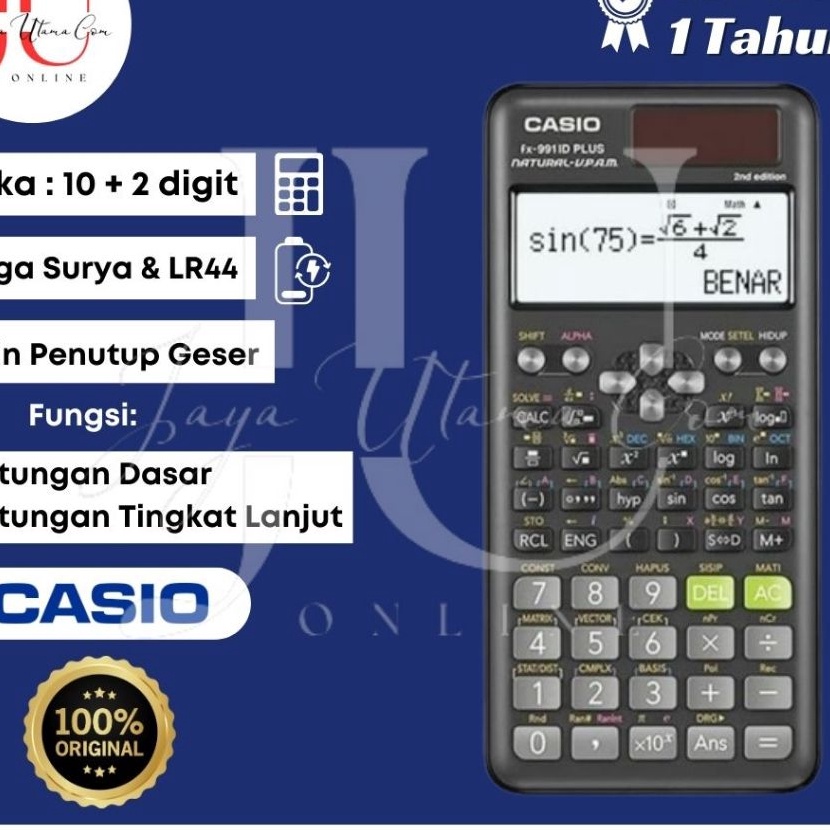 

HJ6 KALKULATOR SCIENTIFIC CASIO FX 991ID PLUS 2 ORI