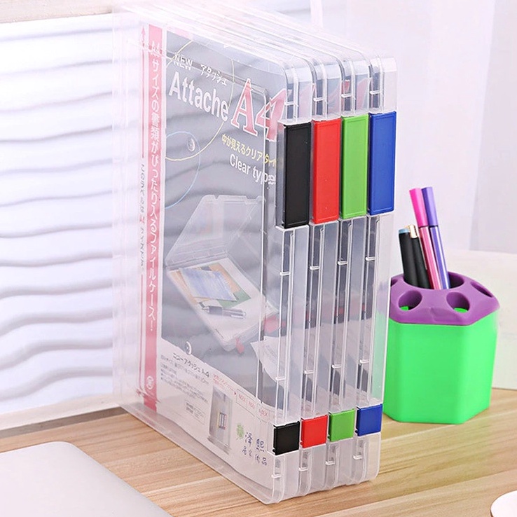 

Top Kotak Penyimpanan Clear Folder File Kes A4 A5 Plastik Transparan