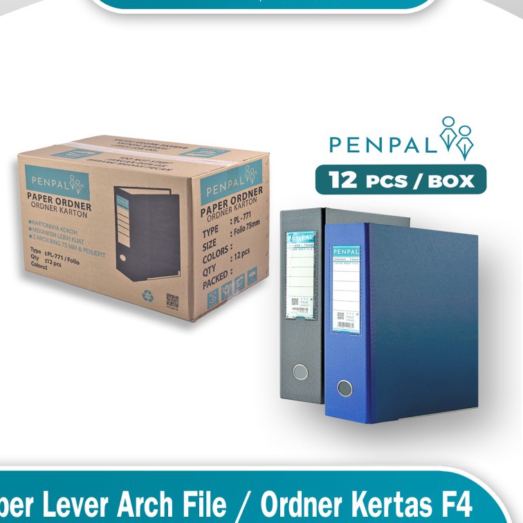 

FG2 Penpal Paper Lever Arch File Ordner Kes F4 PL771