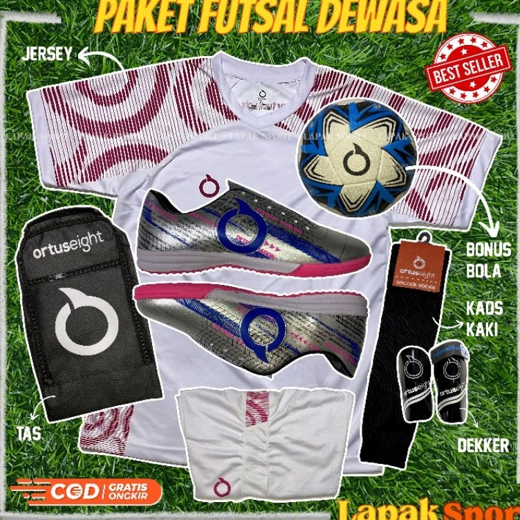 Paket Hebat Sepatu Futsal Ortus Catalyst Legion V2 Bonus Bola Paket Komplit Sepatu Futsal Ortuseight