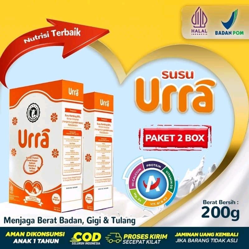 

2 Box Urra Susu Kambing Saneen Untuk Penambah Berat Badan & Tinggi Badan Anak
