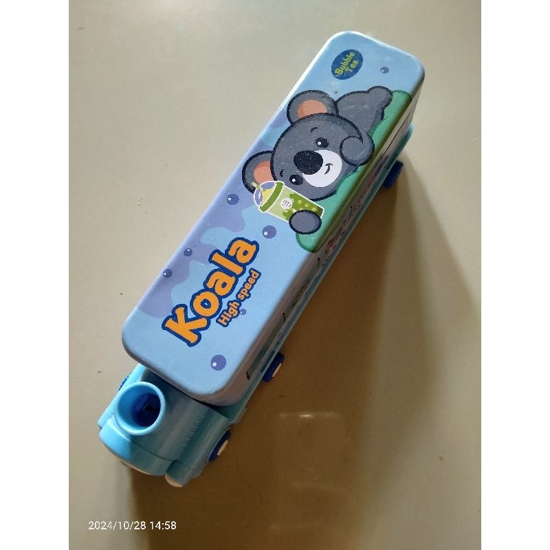 

tempat pencil koala bantuk kepala kereta api#biru#good kondisi #