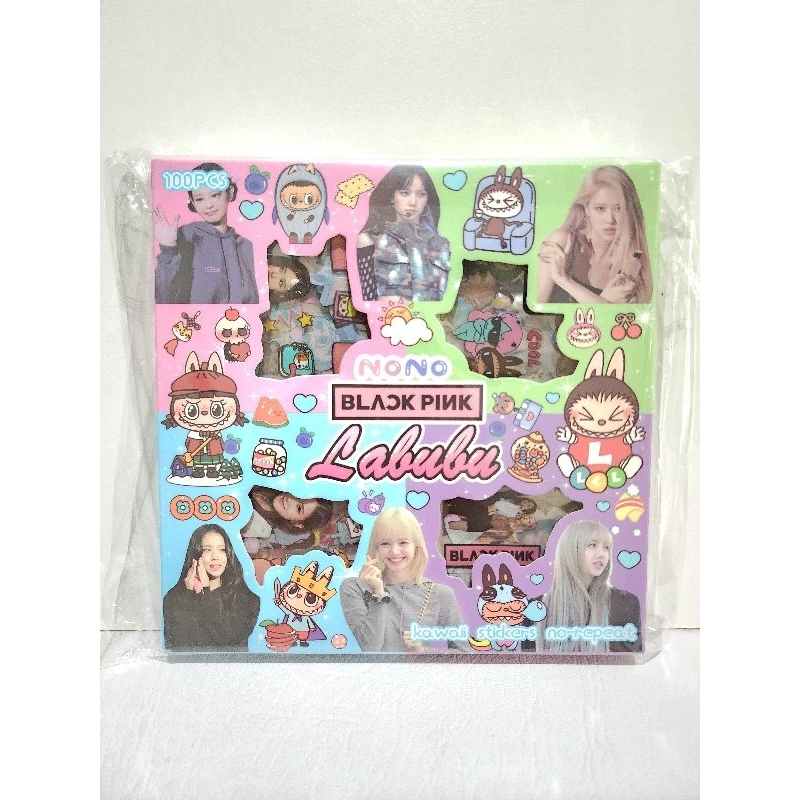 

Stiker Box MOMO NINI LABUBU Motif Kartun Korea Lucu Anti Air Dekorasi Handbook Scrapbook DIY/kartun anak