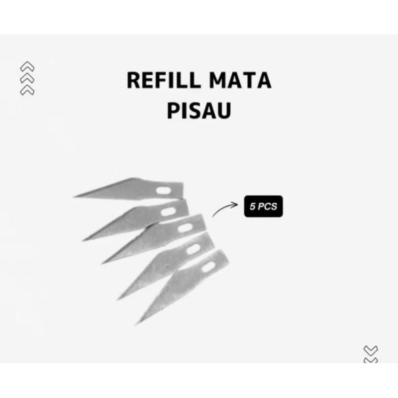 

Refill Blade / Isi Cutter Pisau Seni Ukir 1 Tube ( 5 Blades)