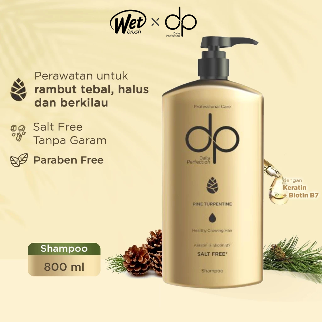 DP Daily Perfection Shampoo Pine Turpentine Healthy Growing 800 ml - Salt Free Shampo Bebas Garam Sa