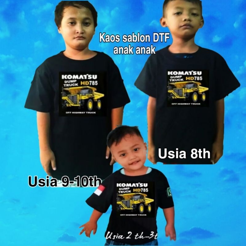 Kaos anak anak Hd 785 komatsu
