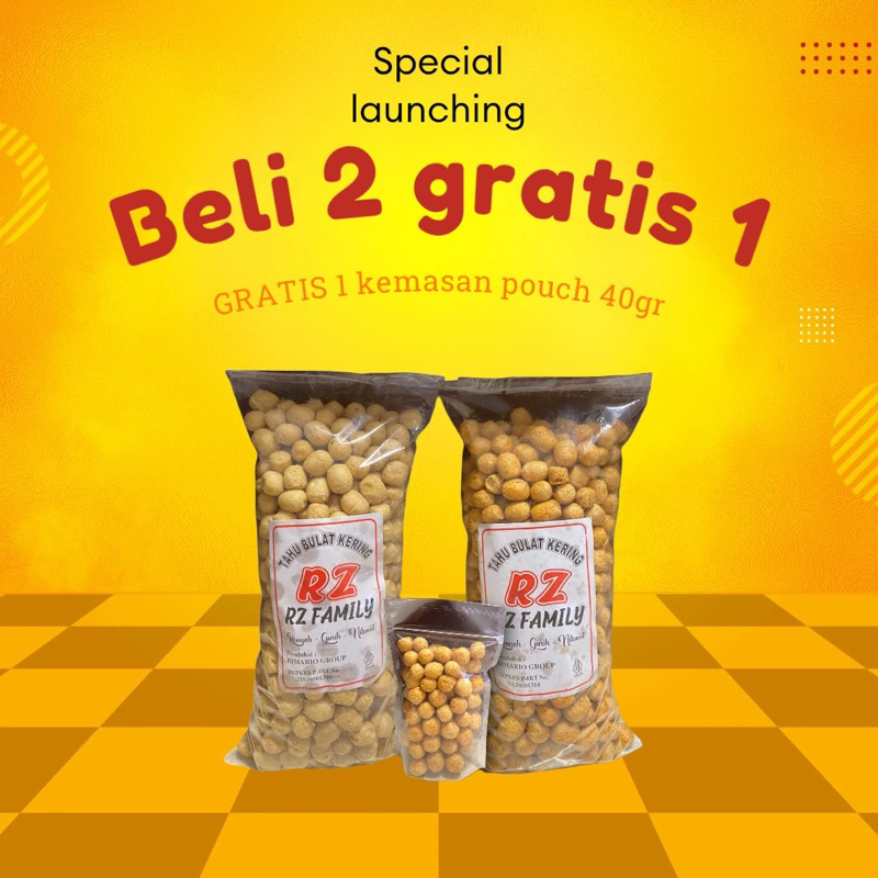 

BELI 2 GRATIS 1 Tahu bulat mini kering oleh-oleh khas tasikmalaya 1KG