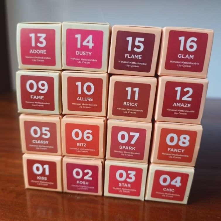 Lipcream Hanasui Mattedorable 16 Warna Lipstik