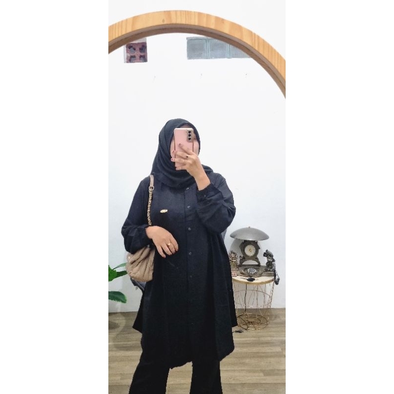 Kemeja rayon twill l, xl, xxl jumbo ld 120