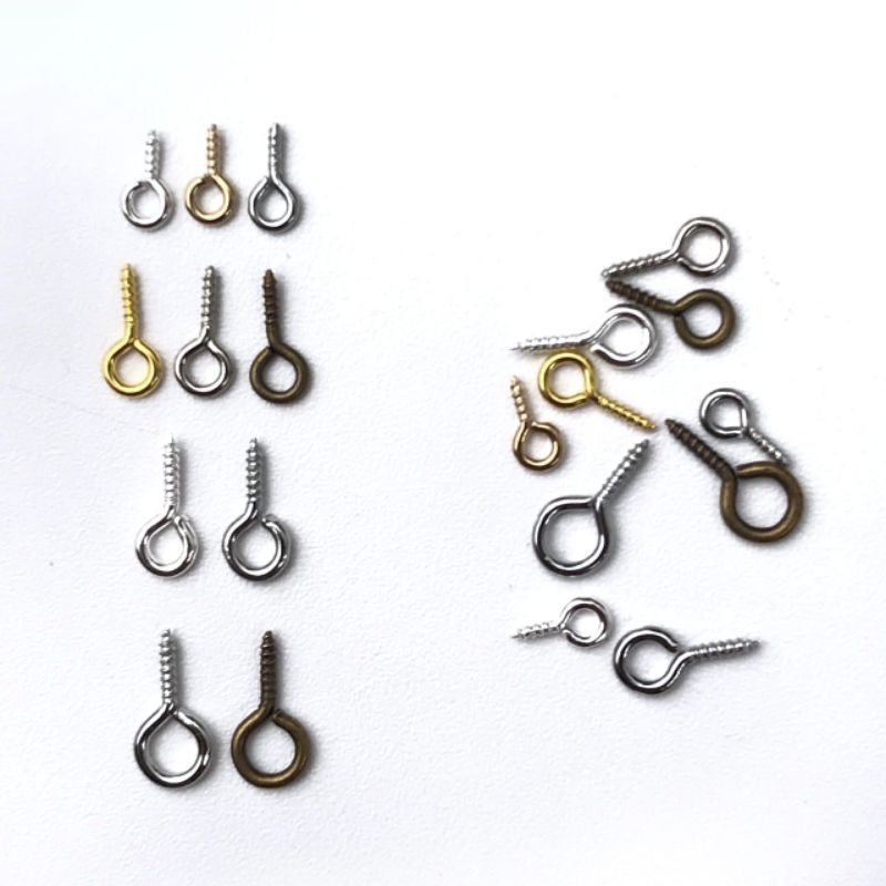 1PAK (100PCS) - PAKU ULIR /PAKU KAIT/SKRUP CLAY RESIN/PAKU SEKRUP CLAY