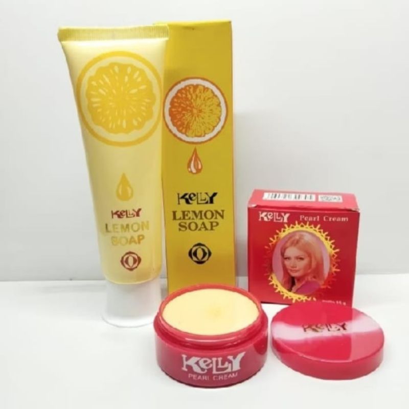 PAKET KELLY 2IN1 KELLY LEMON SOAP + KELLY PEARL CREAM