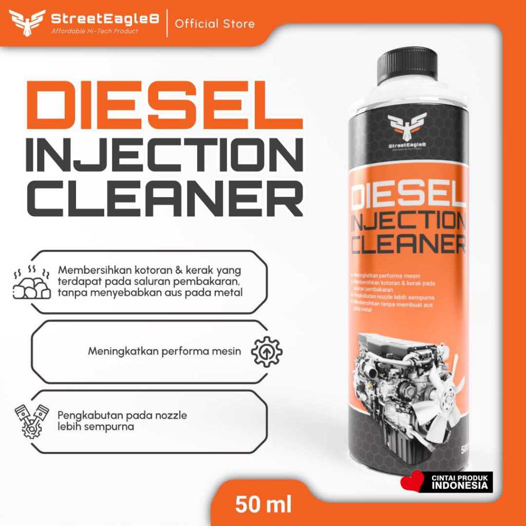 INJEKTOR MOBIL DIESEL / DIESEL INJECTION CLEANER 500ML - STREET EAGLE 8