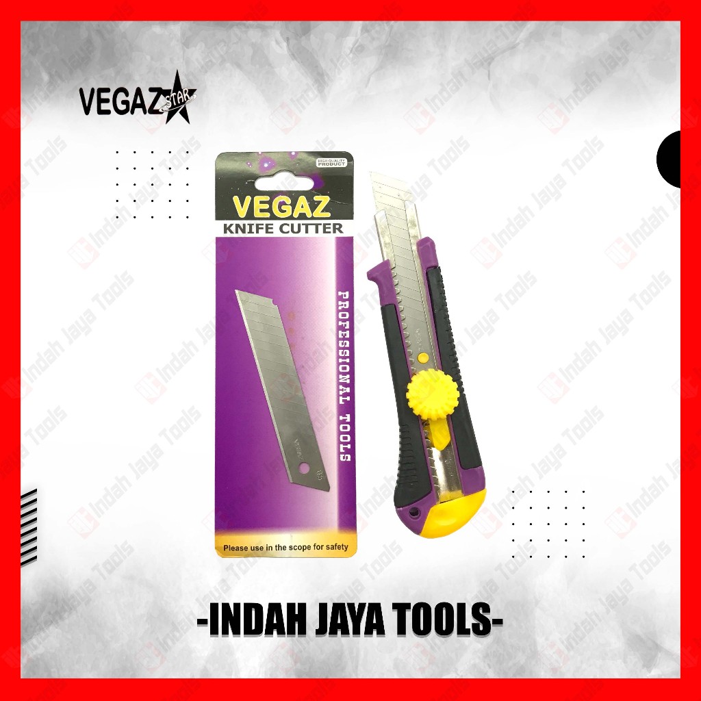 

VEGAZ Pisau Cutter Plastic - Knife Cuter Plastik Pemotong Potong Kertas Kater Styrofoam