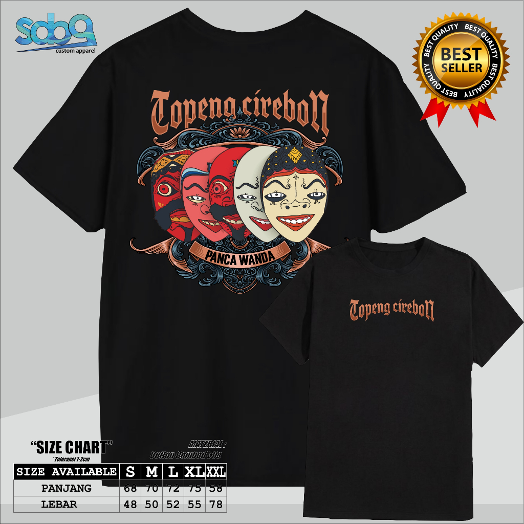 KAOS TOPENG CIREBON 5 WANDA - KAOS BUDAYA - KAOS CIREBON - KAOS INDONESIAN CULTURE