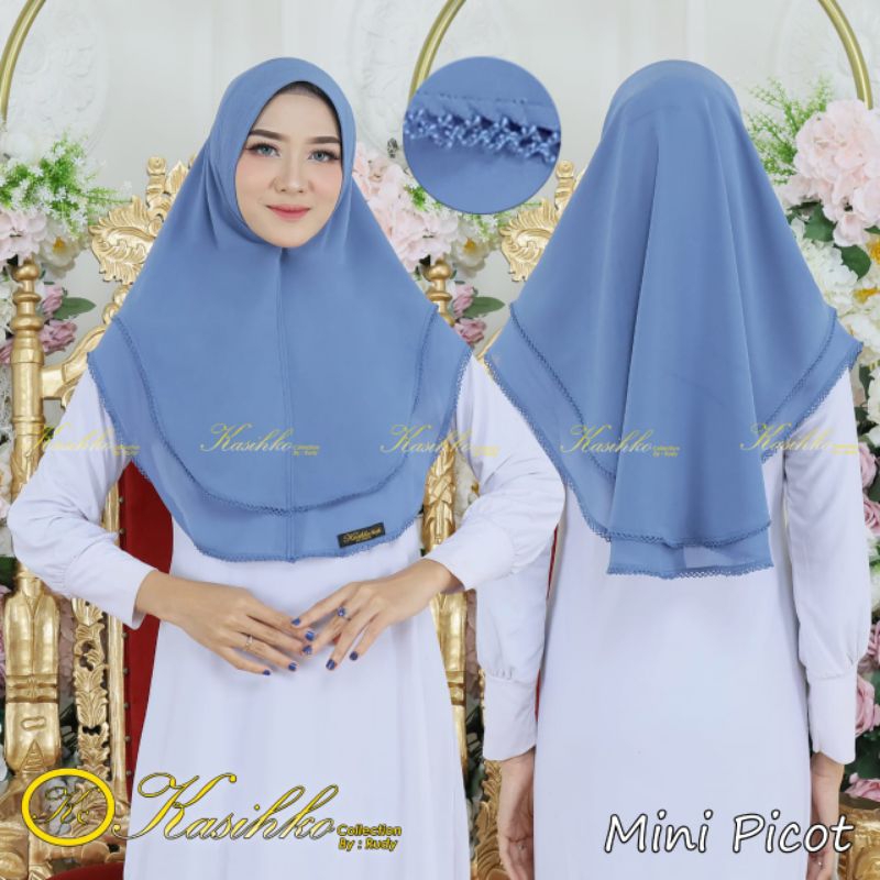 Hijab Dua Layer/Hijab Khimar Renda/Hijab Pikot Renda