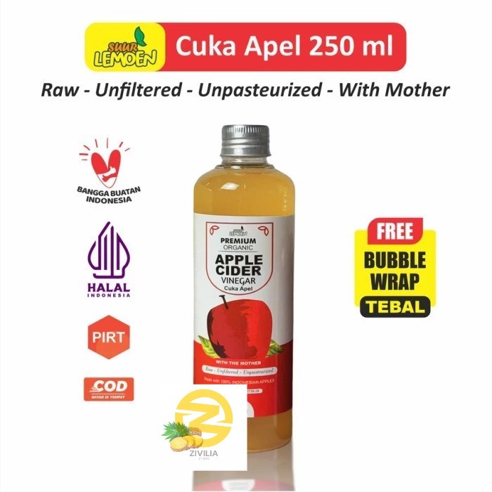 

Best Seller Cuka Apel Organik 250ML Apple Cider Vinegar Premium With The Mother Herbalmallstore