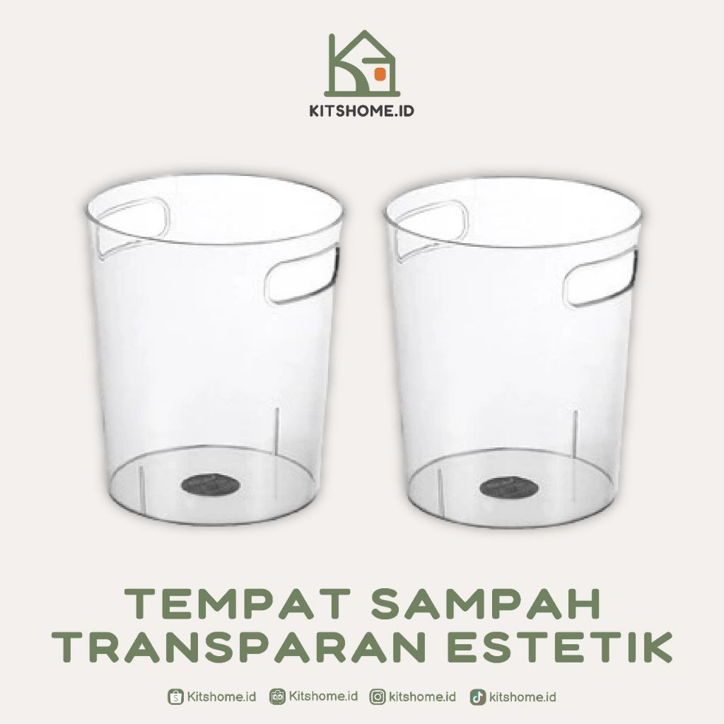 Tempat Sampah Transparan Minimalis Aestethic Estetik Tempat Sampah Meja Kantor Kamar Mandi Dapur Kam