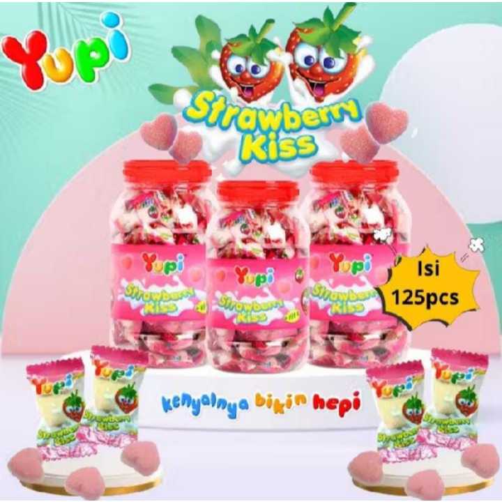 

Yupi Love Toples 125pcs | Candy Strawberry Kiss | Permen Yupi Enak