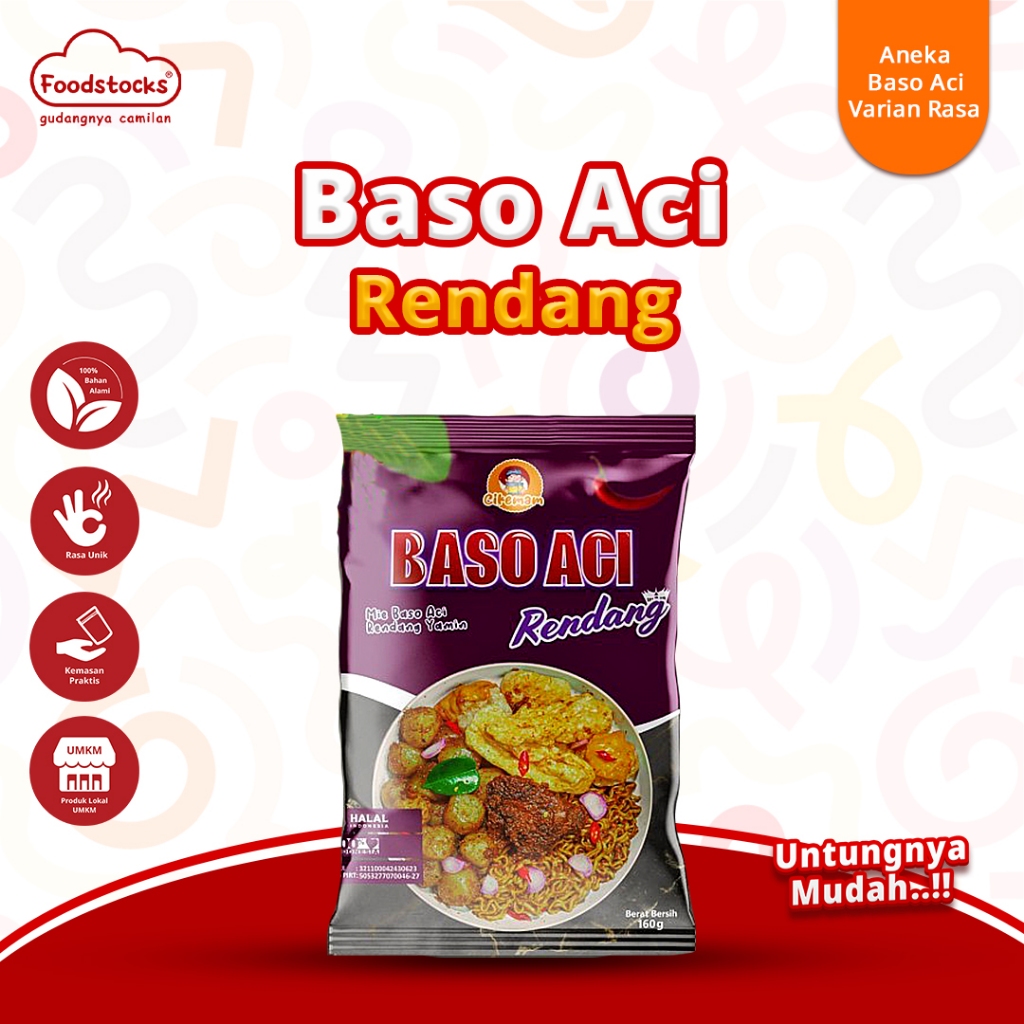 

Baso Aci Rendang Yamin Pedas Gurih Nyemek Original Cikemam