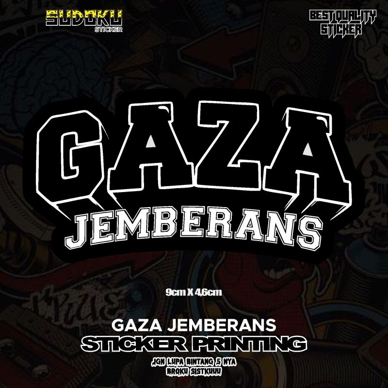 

STICKER STIKER PRINTING GAZA NAMA KOTA GANGSTER VIRAL FYP AESTHETIC