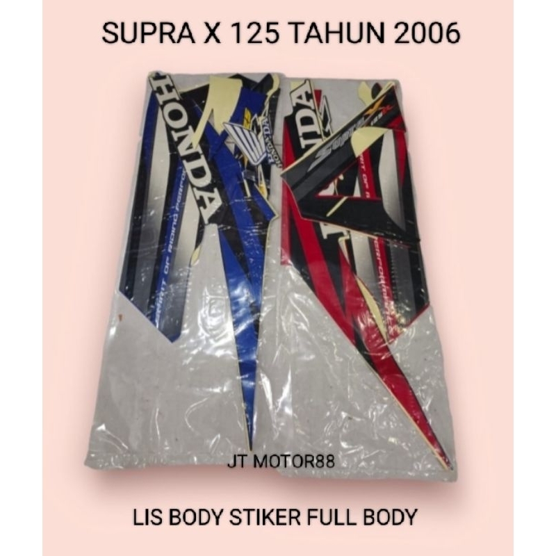 LIS BODY STIKER SUPRA X 125 TAHUN 2006 FULL BODY