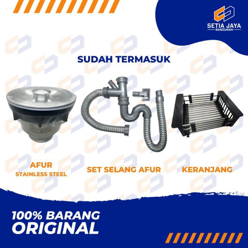 Sink / Tempat / Bak Cuci Piring Royal Stainless Steel Contempo Myra