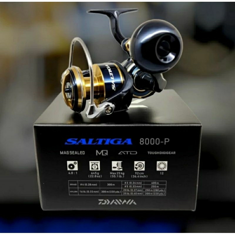 Reel Spinning Daiwa Saltiga 2020 8000P, 10000P, 10000H, 14000XP - 1400pXH