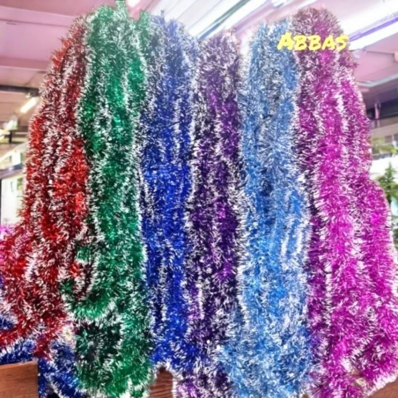 Slinger rumbai warna/slinger rumbai salju warna/tinsel slinger rumbai  warna warni 3006