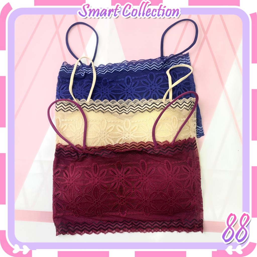 SC BR924 Bra Renda Brukat Seamless Sport Bra BH Wanita Motif Bunga Import cod