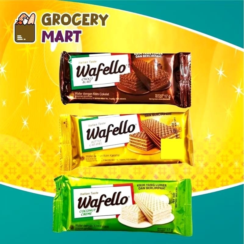 

(RENCENG) WAFELLO Roma Wafer Mini Aneka Rasa 17gr Isi 10Pcs